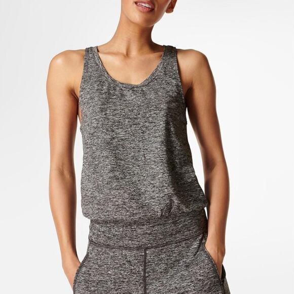 Sweaty Betty Gary Jumpsuit Lounge In Black Marl - Picture 2 of 15